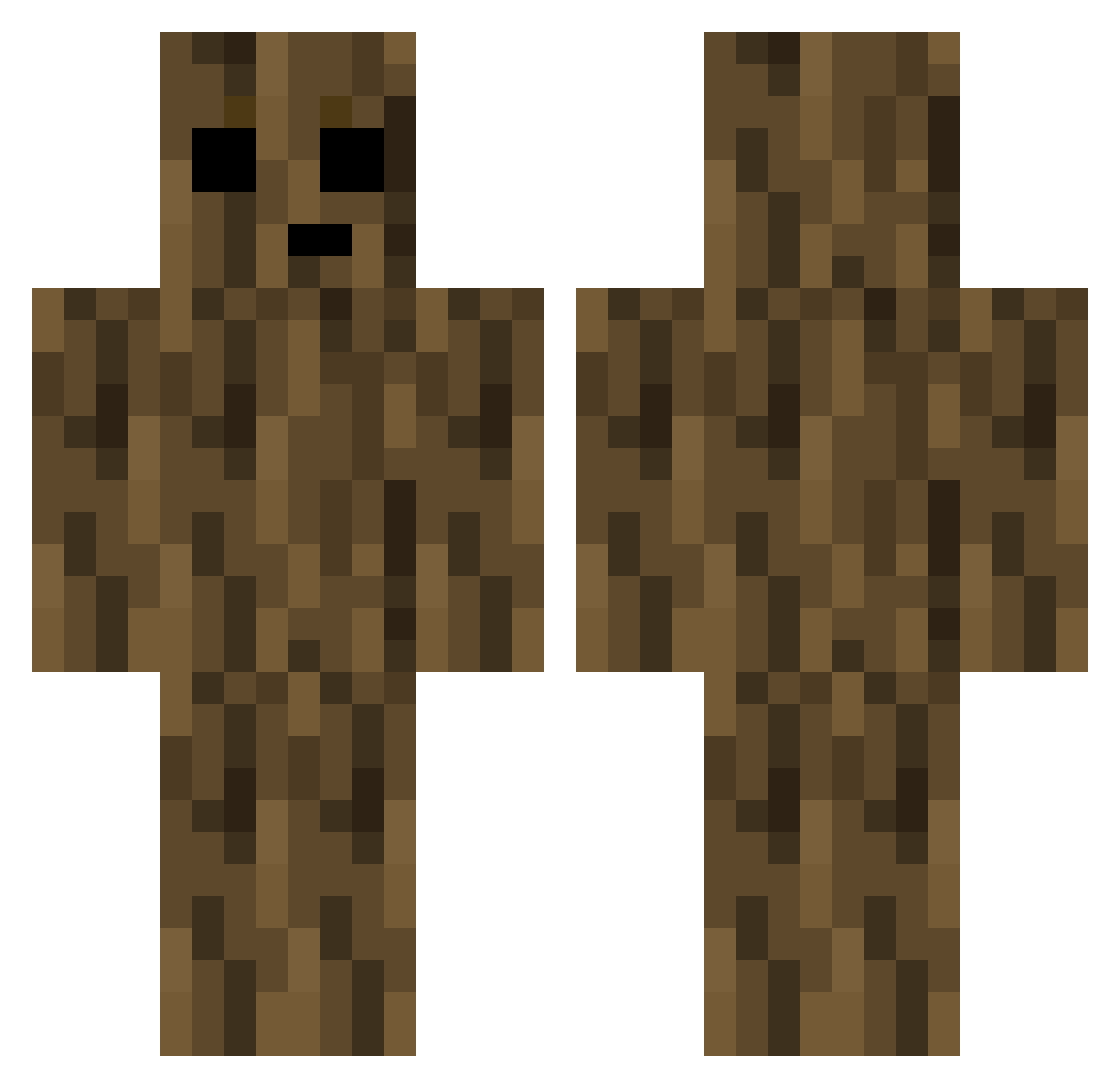 kmnno Minecraft skin, front and back view