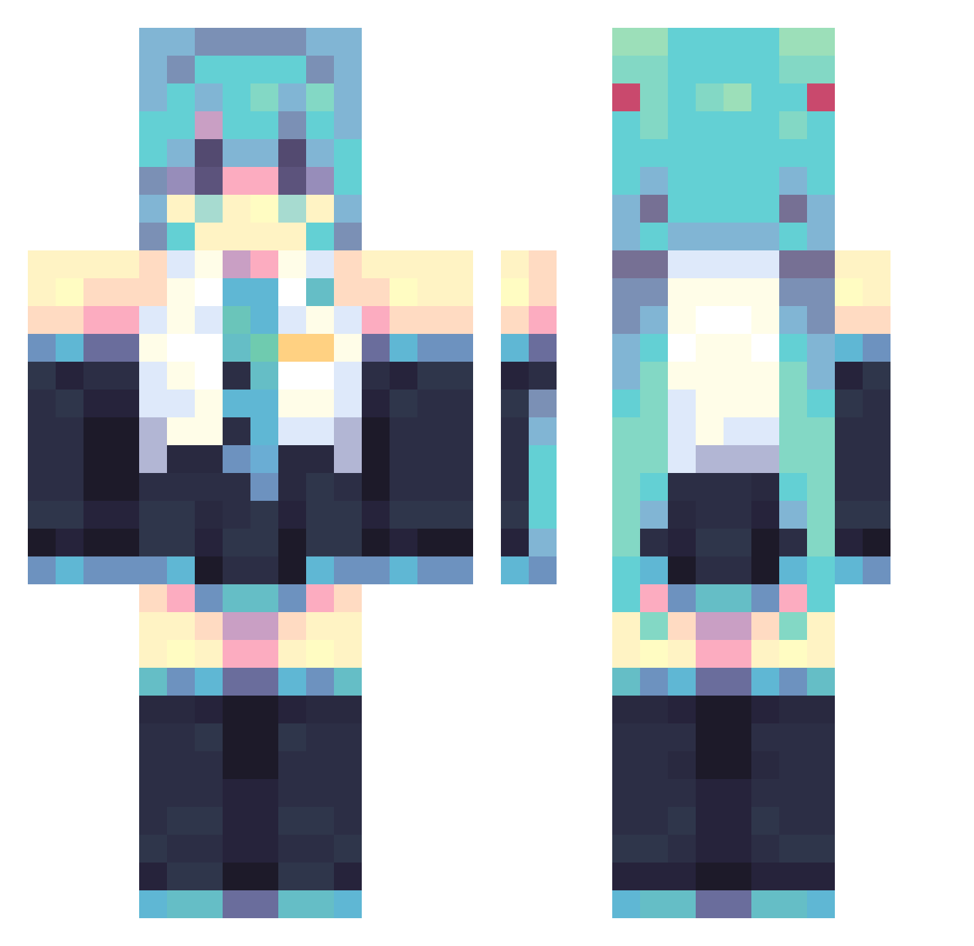 DumboElefunt Minecraft skin, front and back view