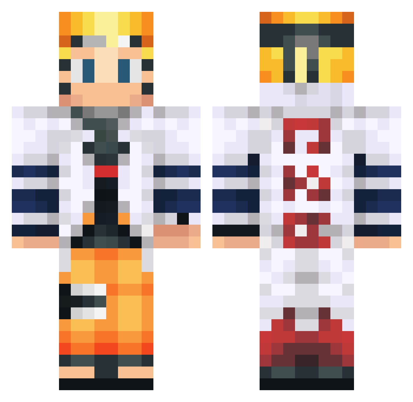 AloneG0D Minecraft skin, front and back view