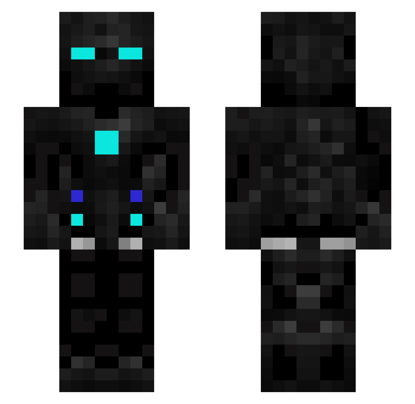 Yackie_Chan69 Minecraft skin, front and back view