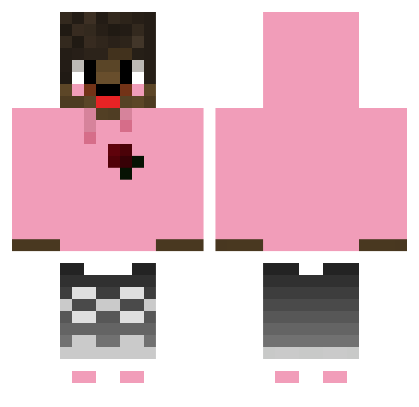 Bakayoko_ Minecraft skin, front and back view
