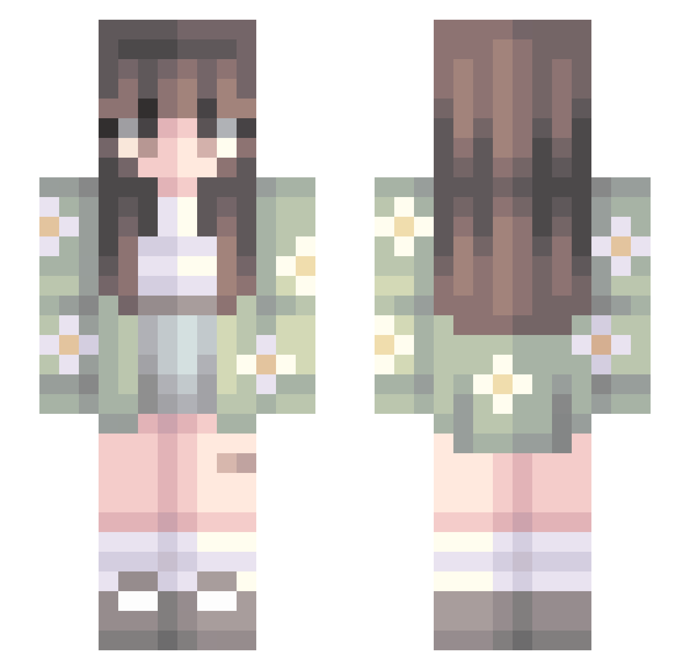 00OO0O Minecraft skin, front and back view