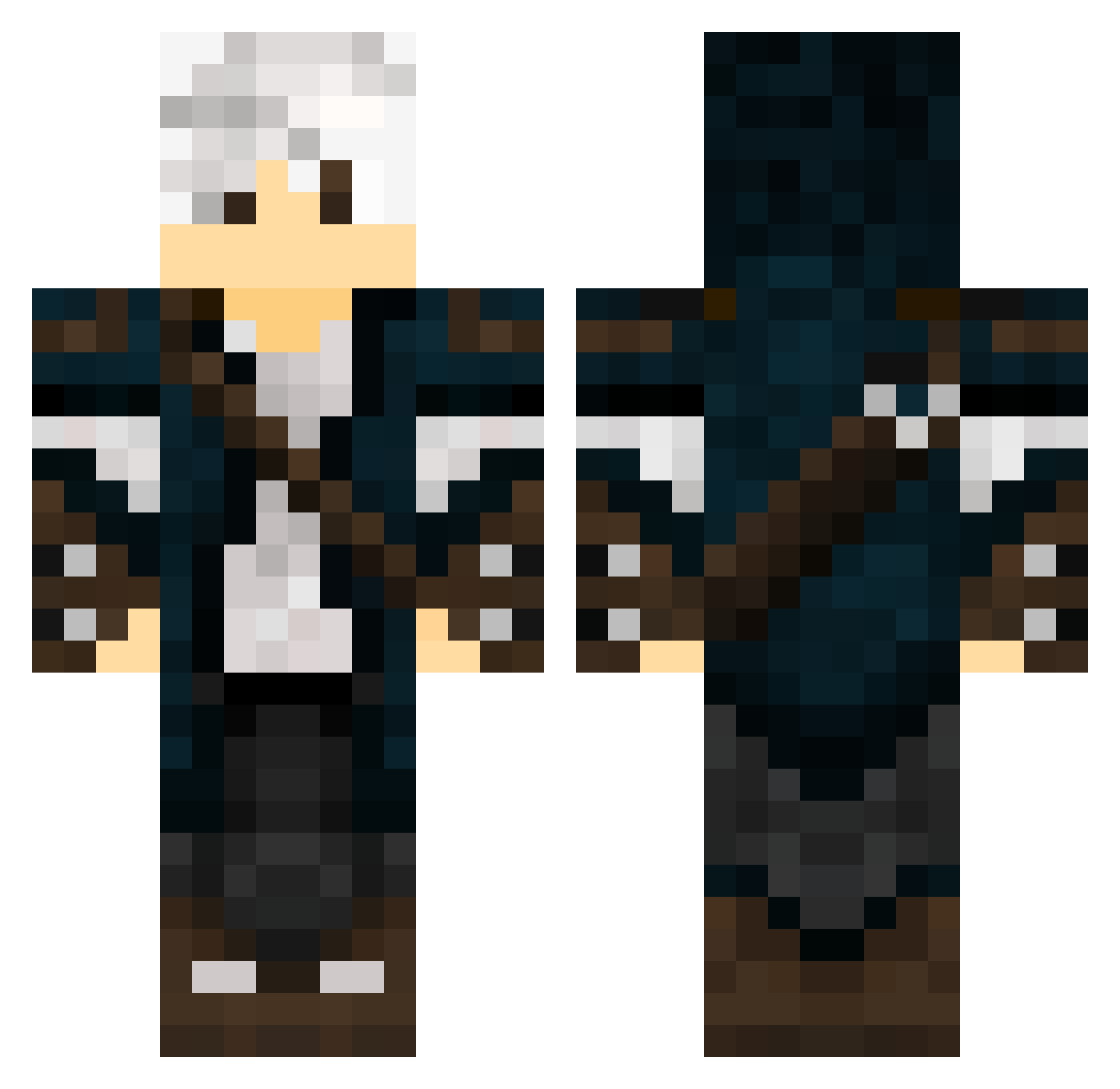 HickBraiam Minecraft skin, front and back view