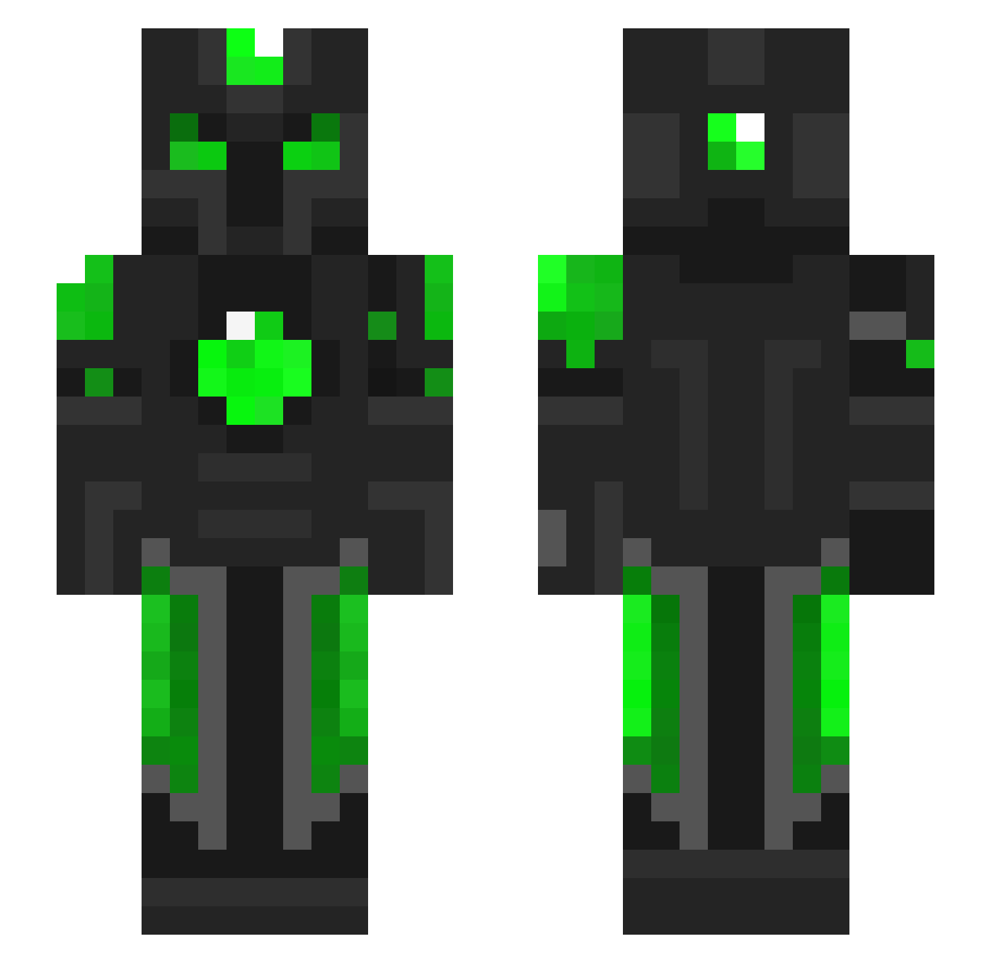 Galaxy2295 Minecraft skin, front and back view
