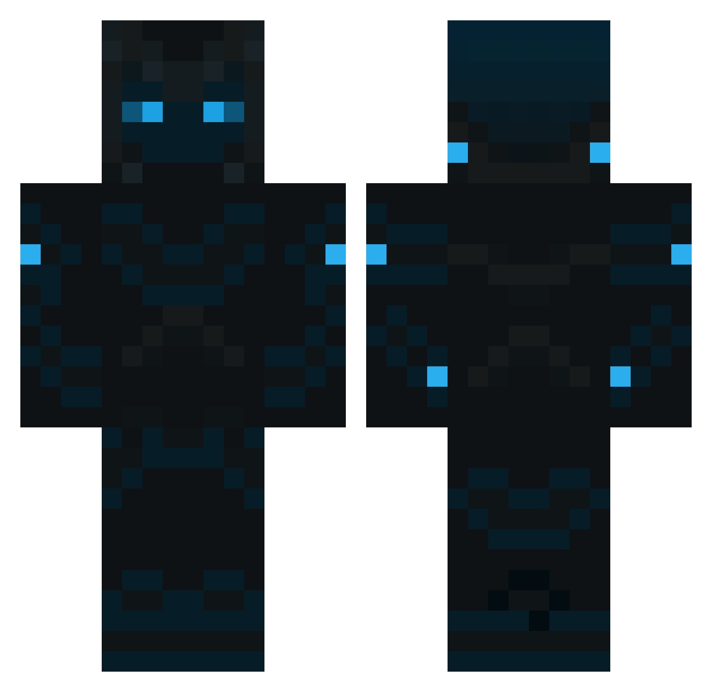 CXSAMUEL_OP Minecraft skin, front and back view