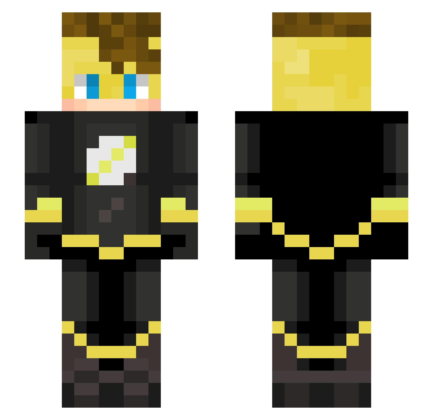 CHEETAH77YT Minecraft skin, front and back view