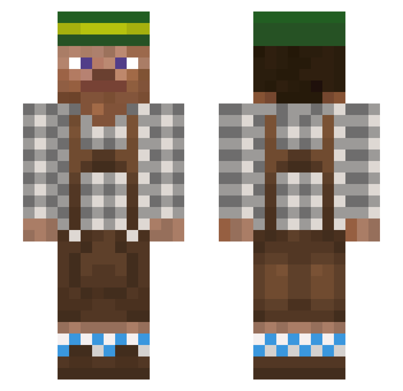 Michi_Chicken Minecraft skin, front and back view