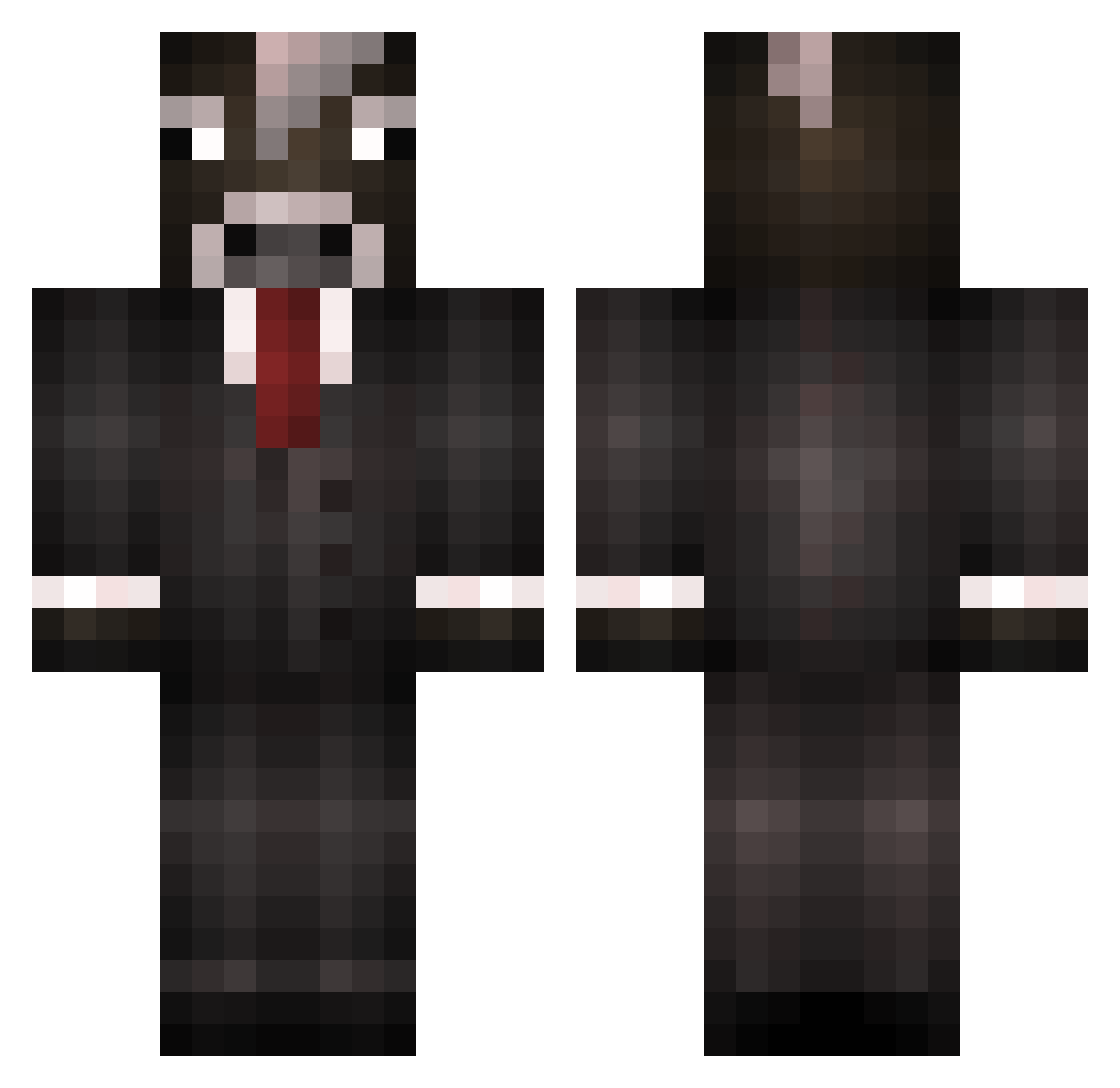 Blake115 Minecraft skin, front and back view