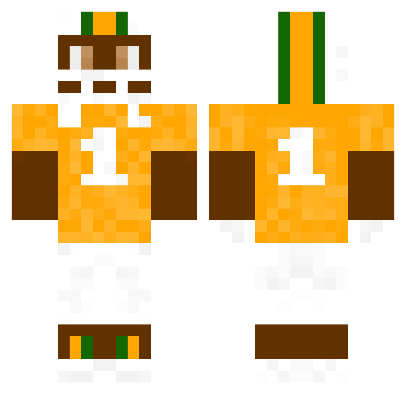 veshyYT Minecraft skin, front and back view