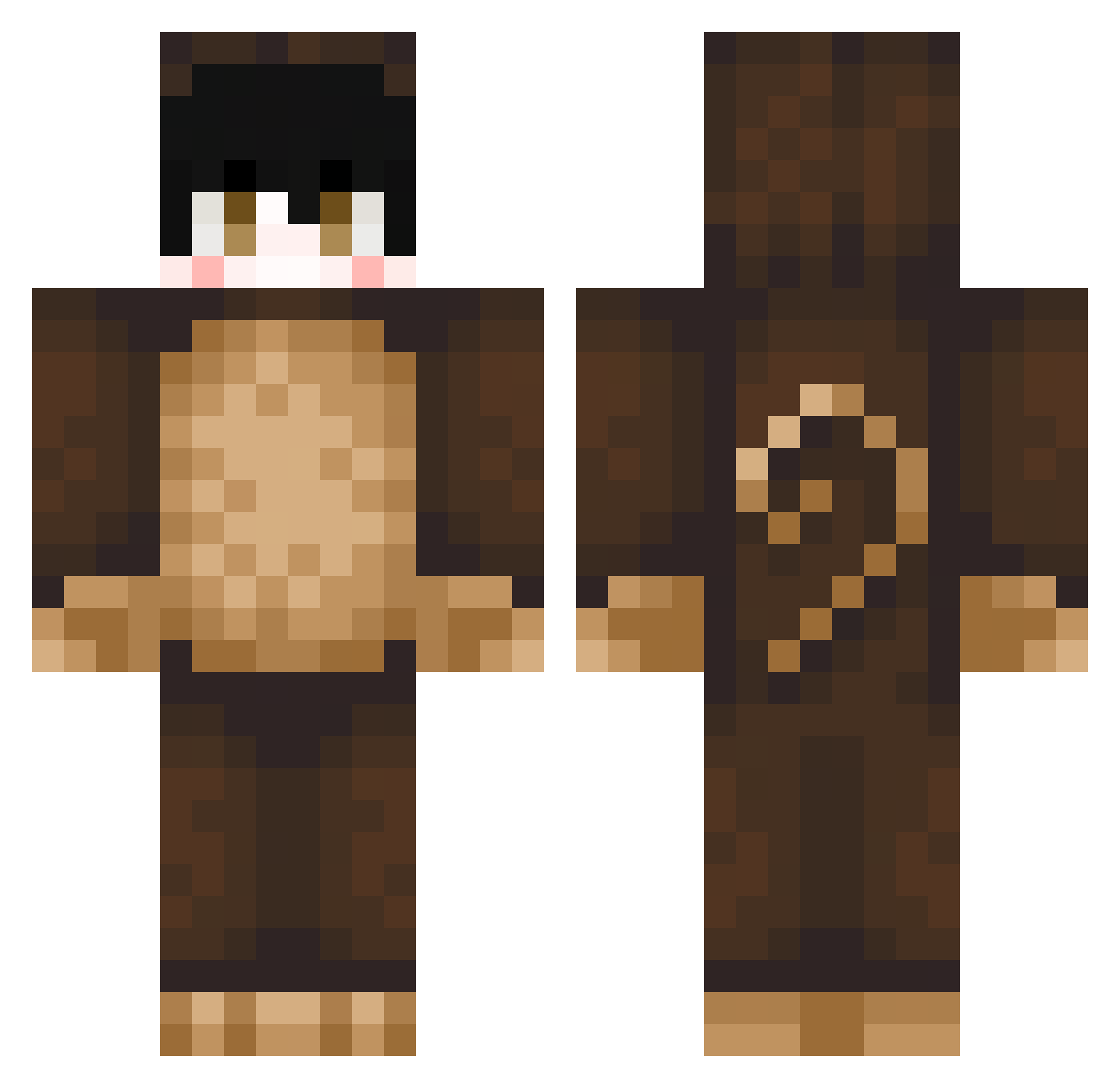 Razgaming2011 Minecraft skin, front and back view