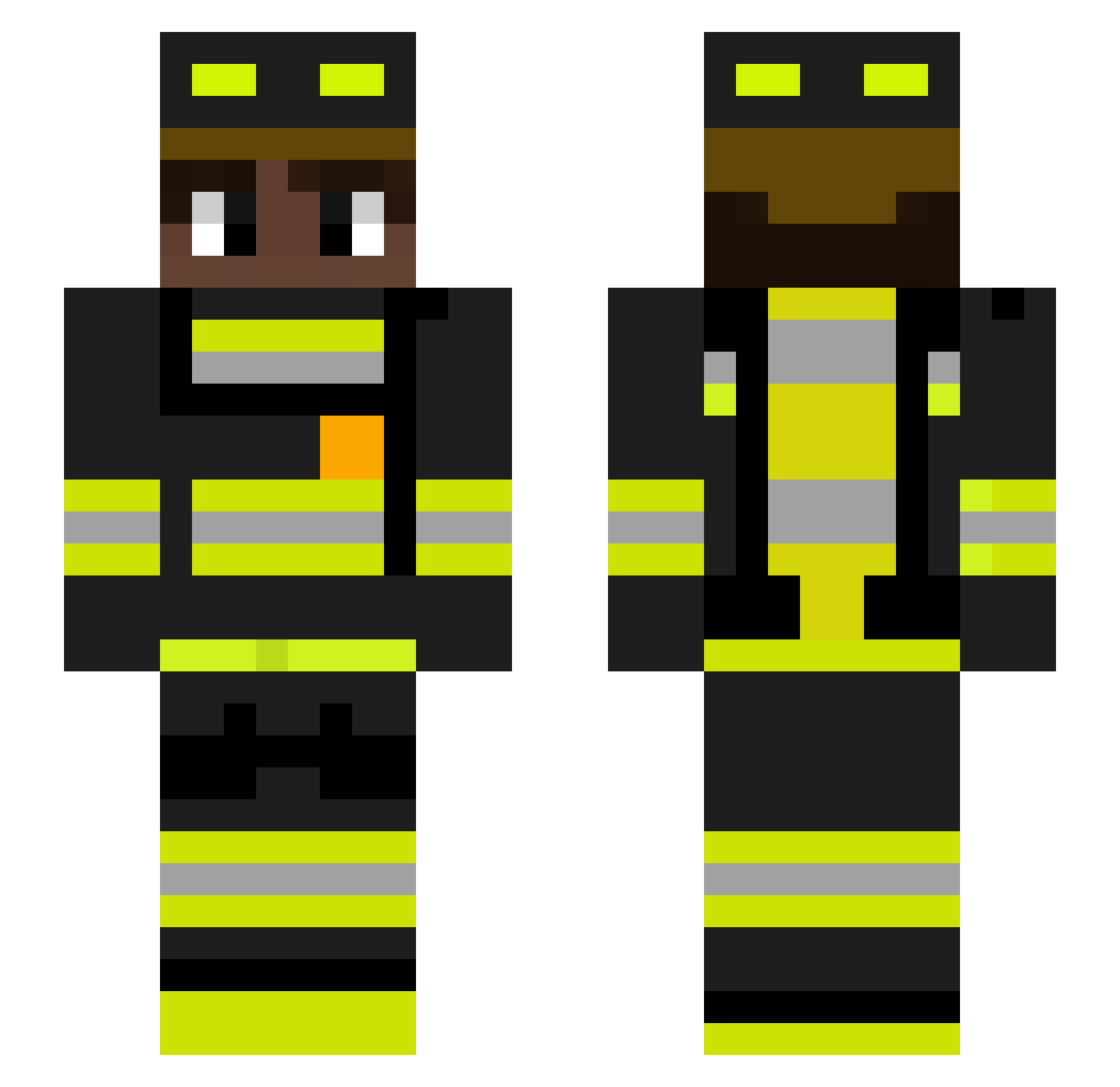 B45S Minecraft skin, front and back view