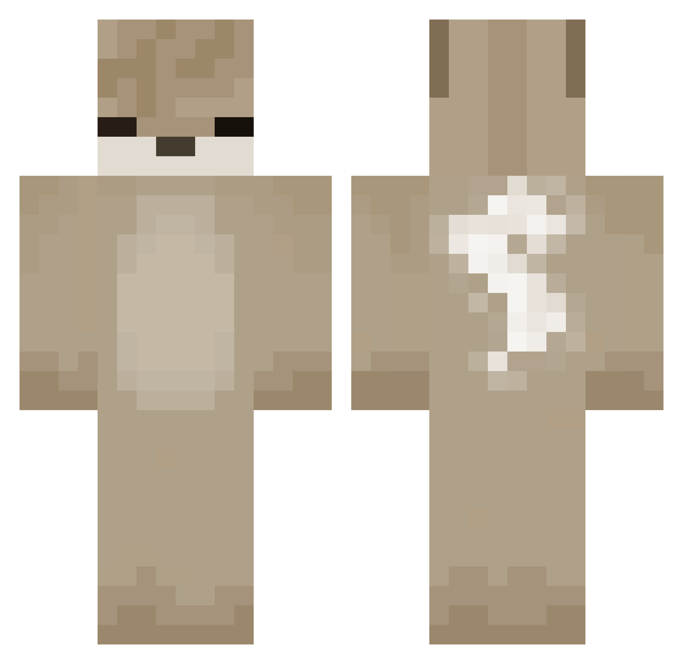 Kingof7Squirrels Minecraft skin, front and back view