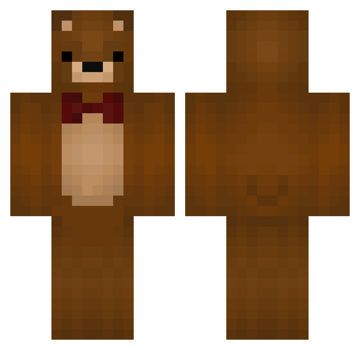 Kim_E Minecraft skin, front and back view