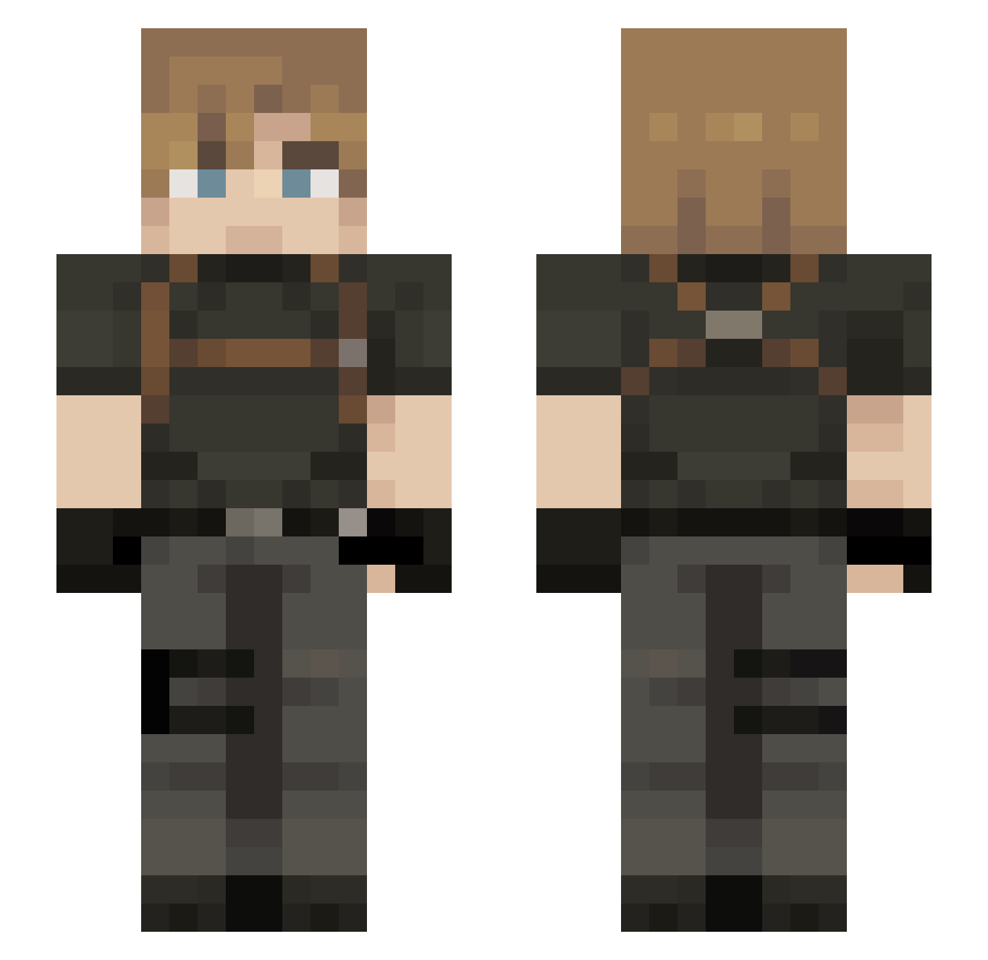Dancso Minecraft skin, front and back view
