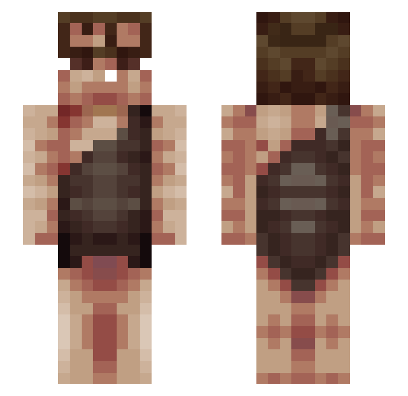 KonoJono Minecraft skin, front and back view