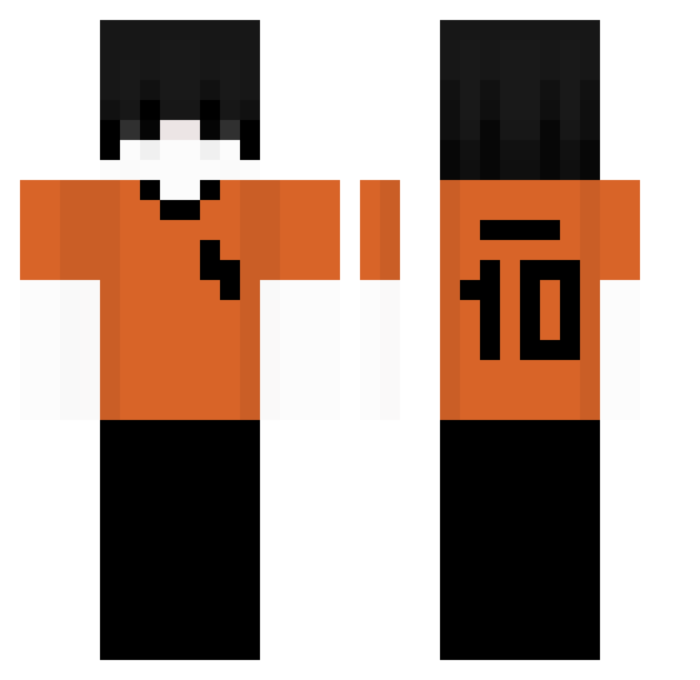 Hwlandes Minecraft skin, front and back view