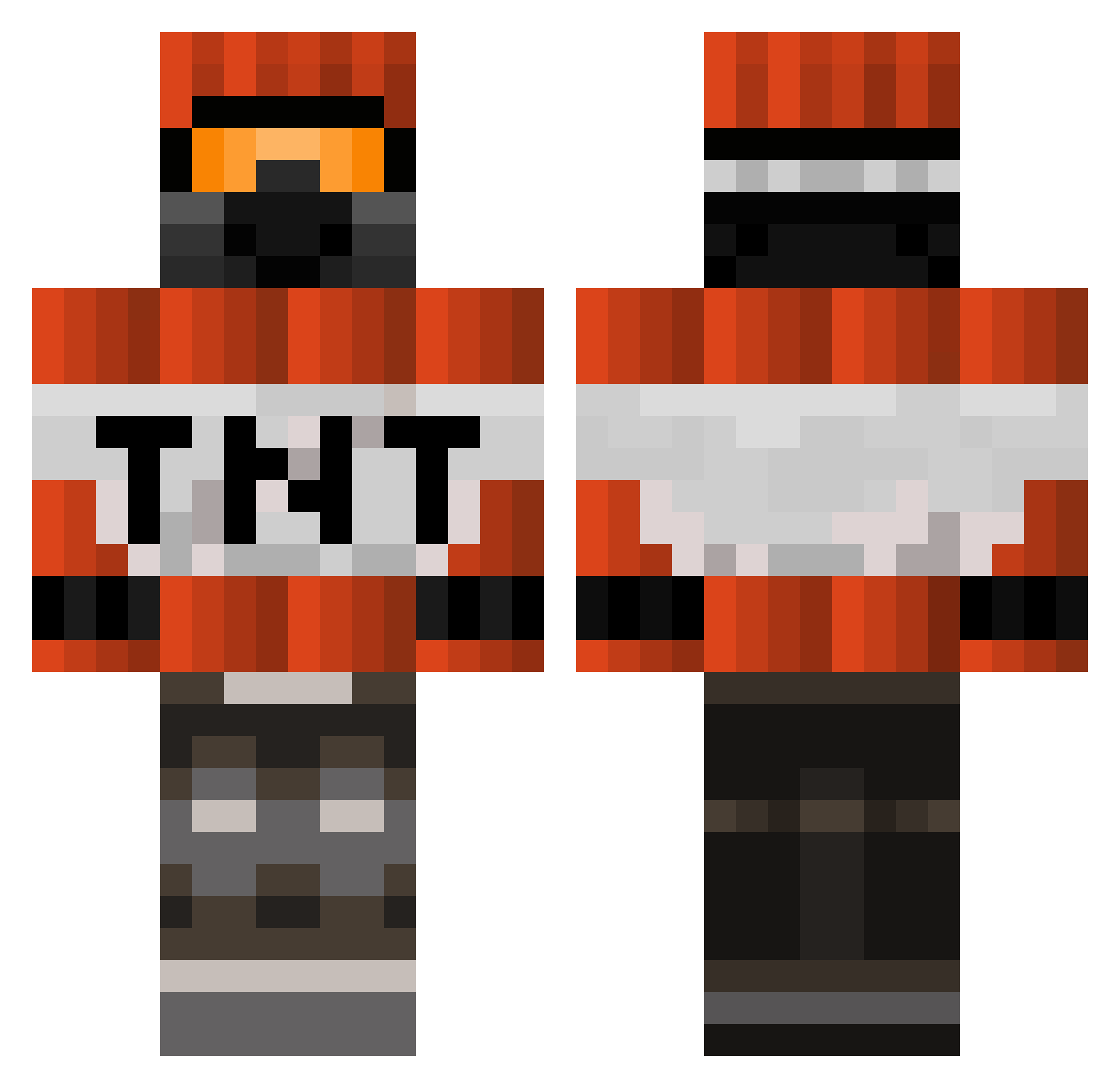 Err0r_666 Minecraft skin, front and back view