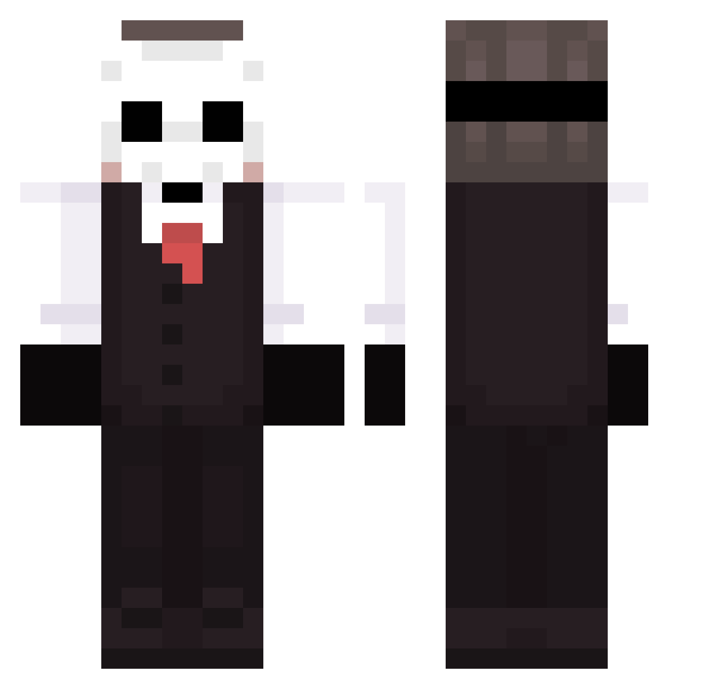DFDWinnaFwap Minecraft skin, front and back view