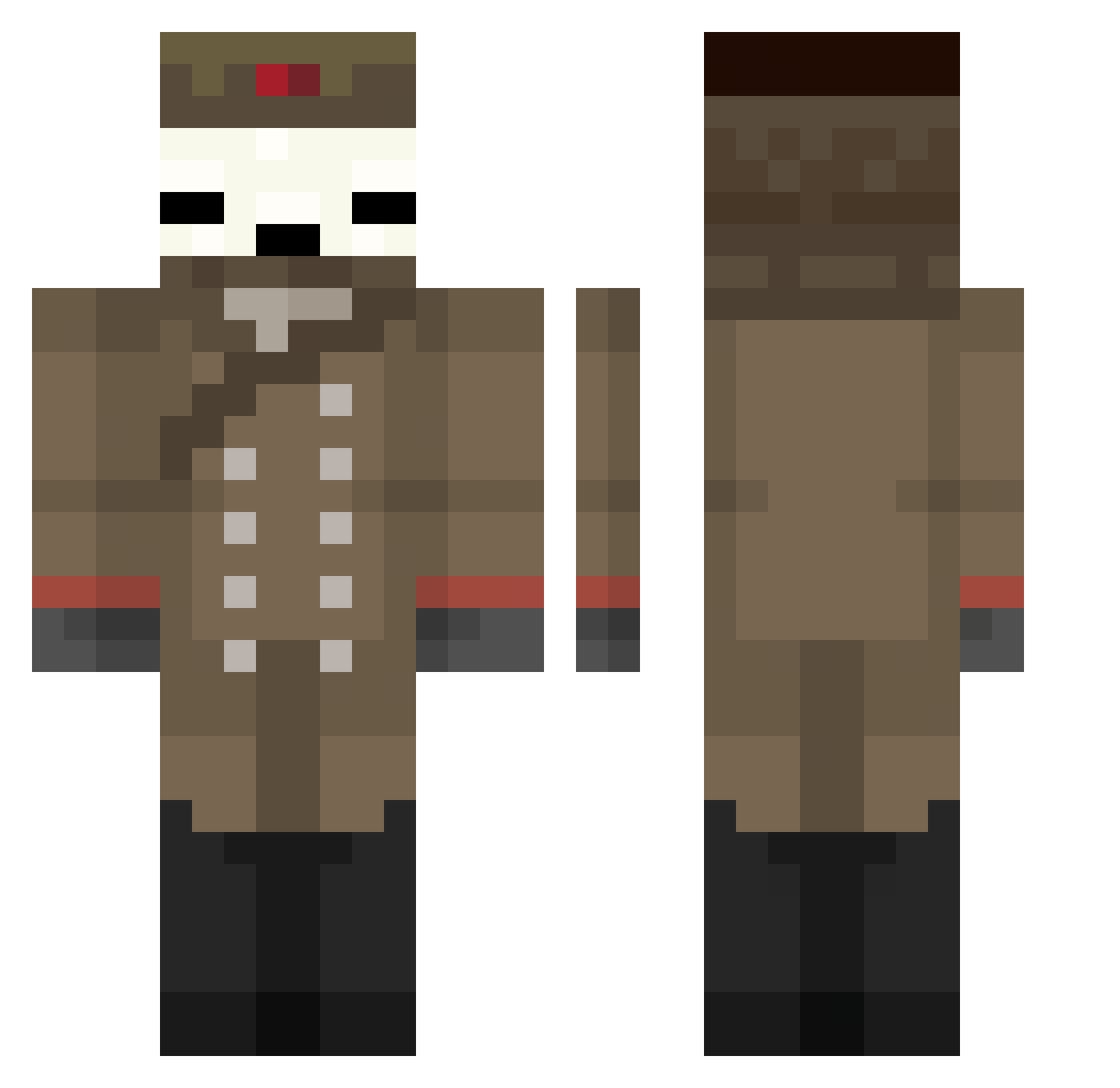 aberka1 Minecraft skin, front and back view