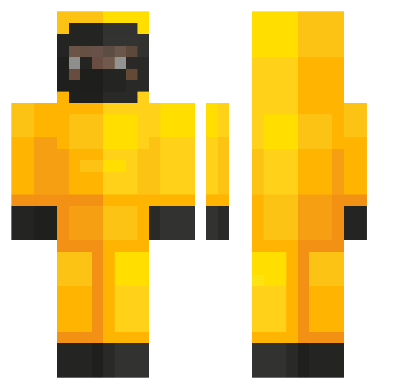 bigsnoopy Minecraft skin, front and back view