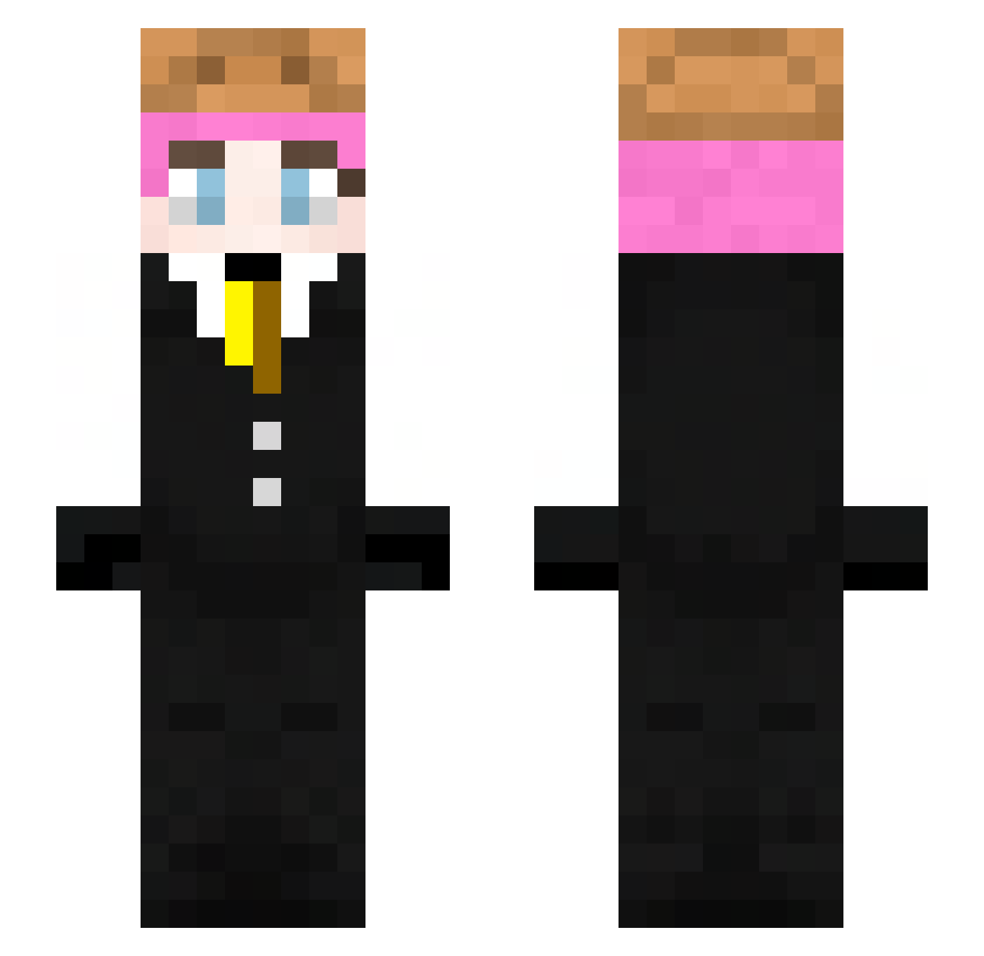 l1v1a_grace Minecraft skin, front and back view