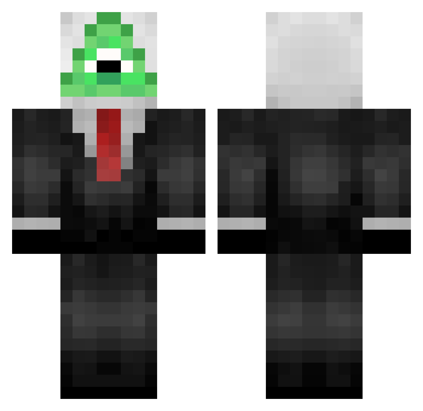 ImAFKFriend Minecraft skin, front and back view