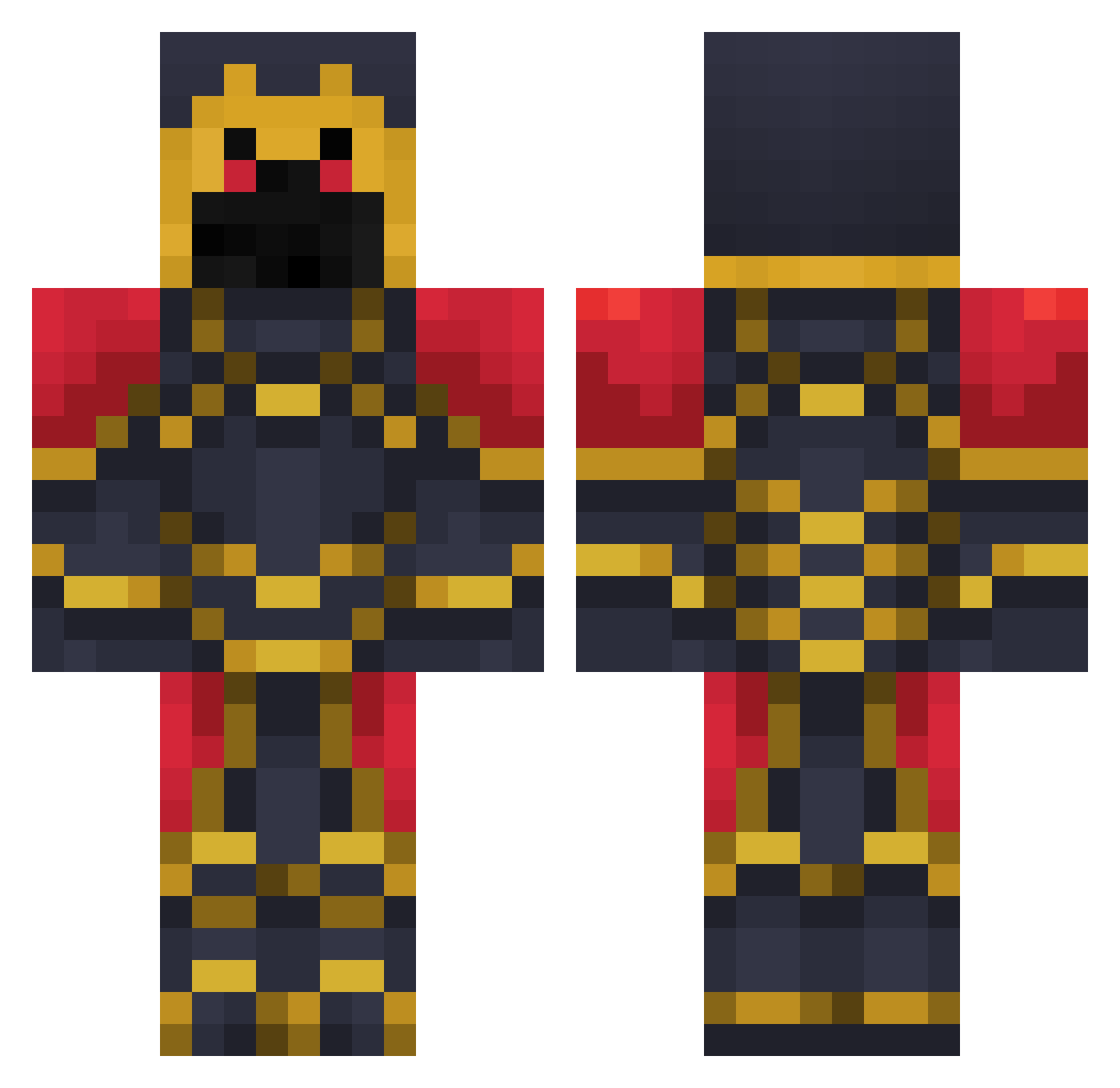 Galaadion Minecraft skin, front and back view