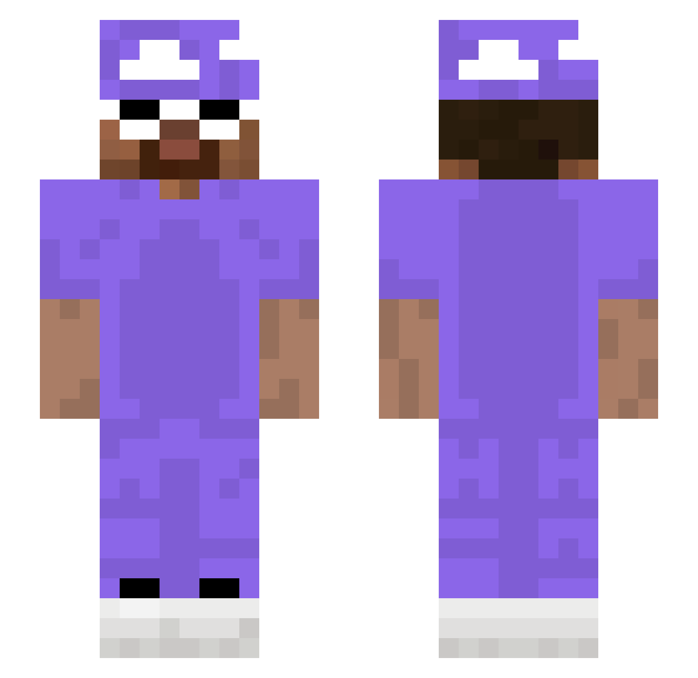 BabyGruu Minecraft skin, front and back view