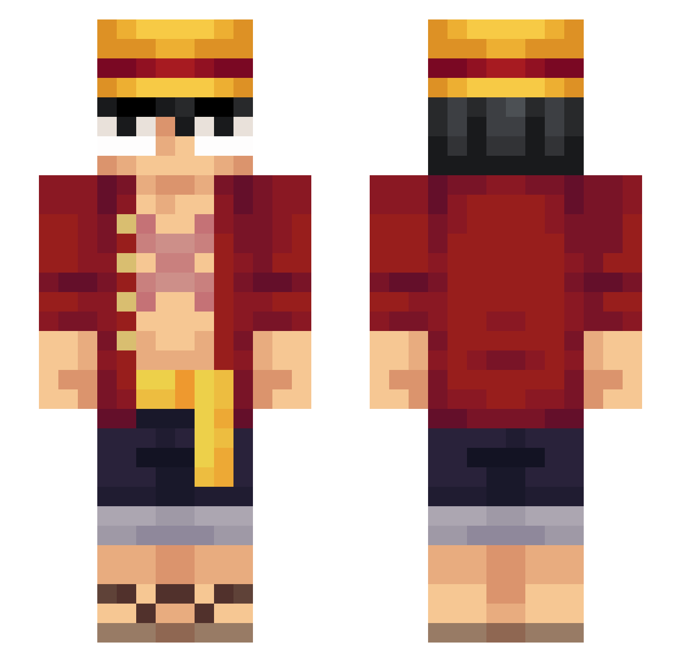 Just_Leoon Minecraft skin, front and back view
