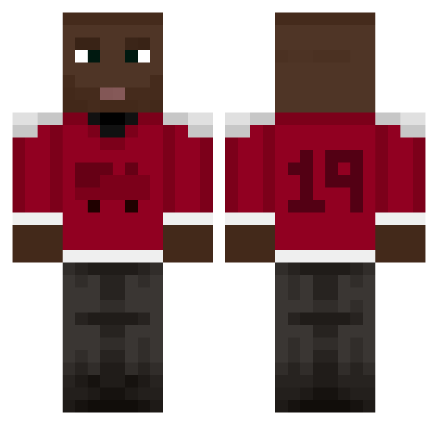 Jaydoh Minecraft skin, front and back view