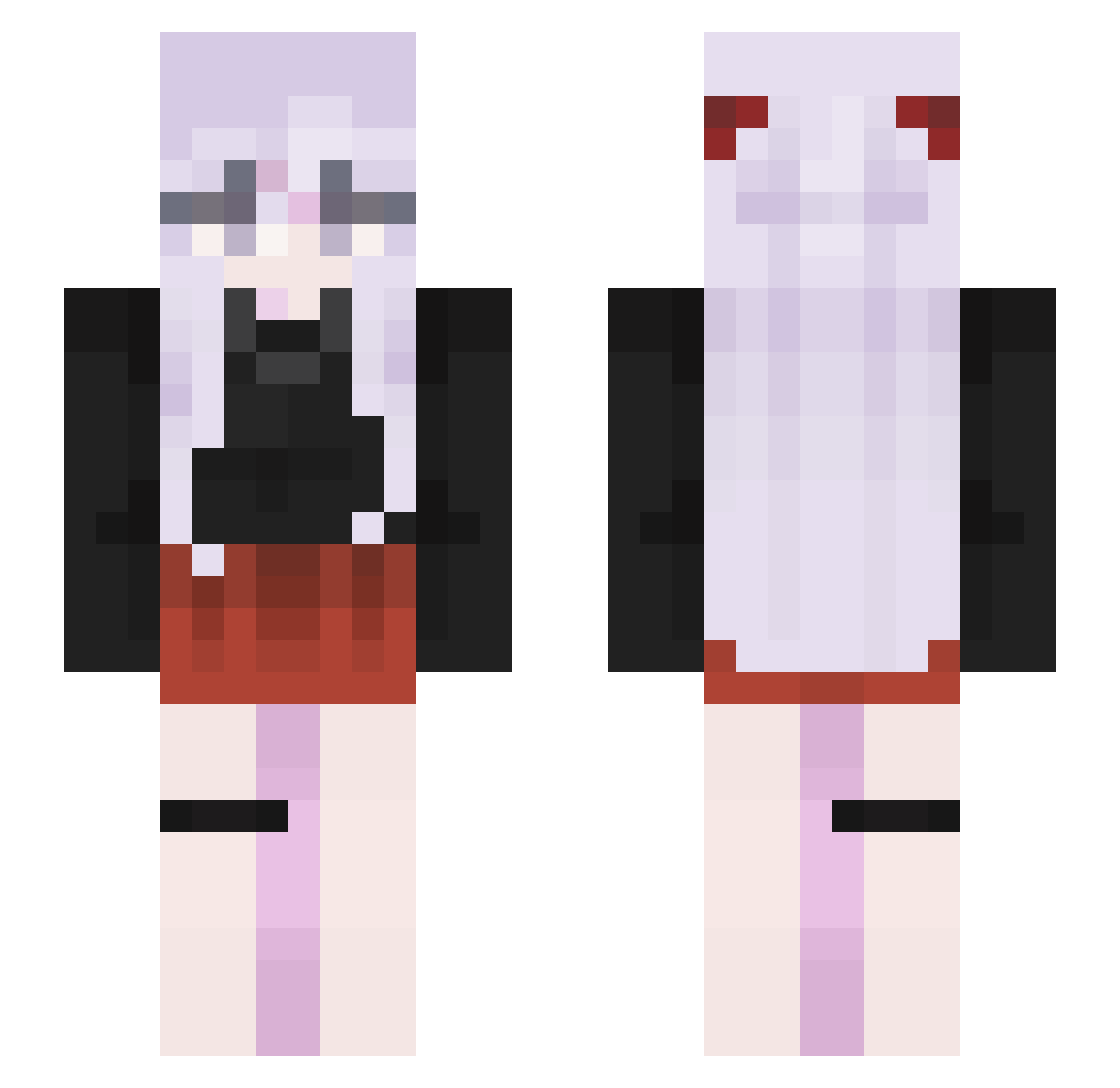 solidspy Minecraft skin, front and back view