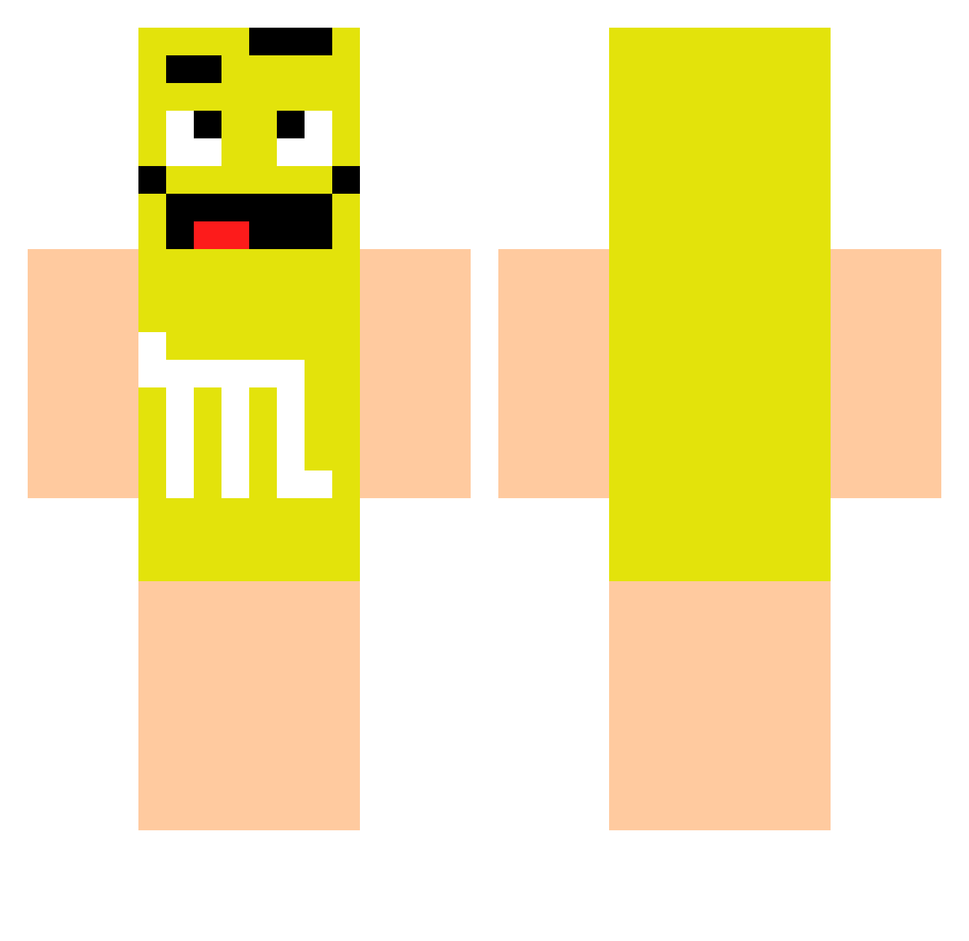 obamafan69x Minecraft skin, front and back view