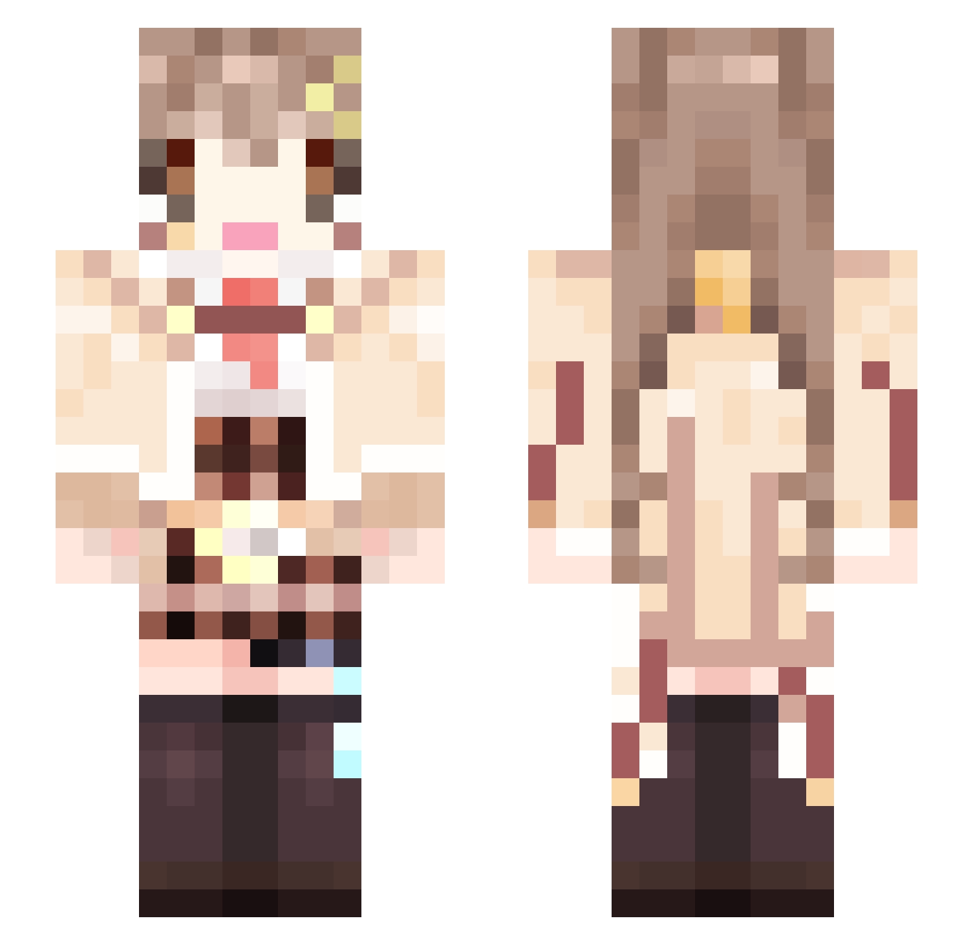 SethSekhmet Minecraft skin, front and back view