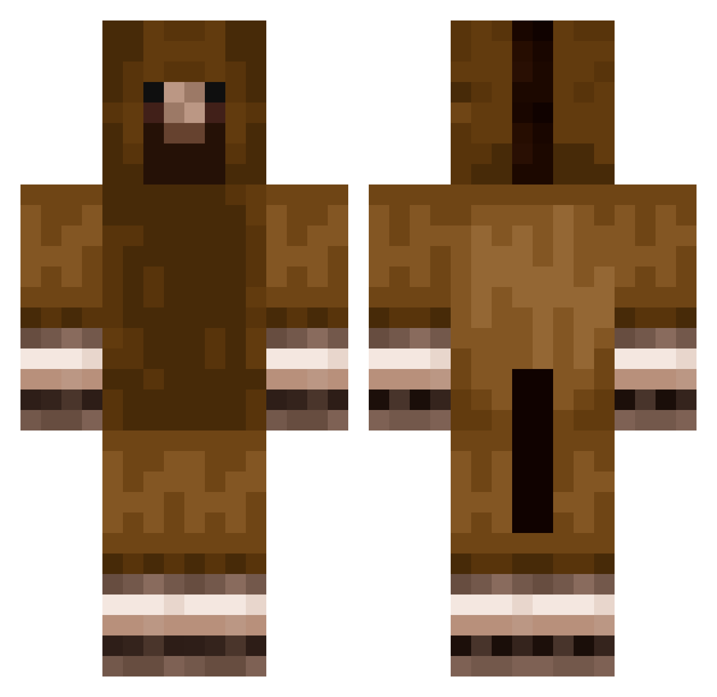 dARkeRR_ Minecraft skin, front and back view