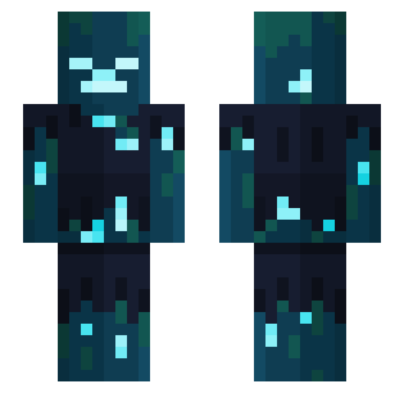 mnarchik Minecraft skin, front and back view