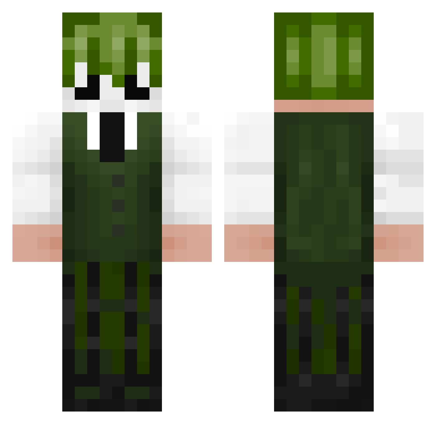 EmeraldSteel47 Minecraft skin, front and back view