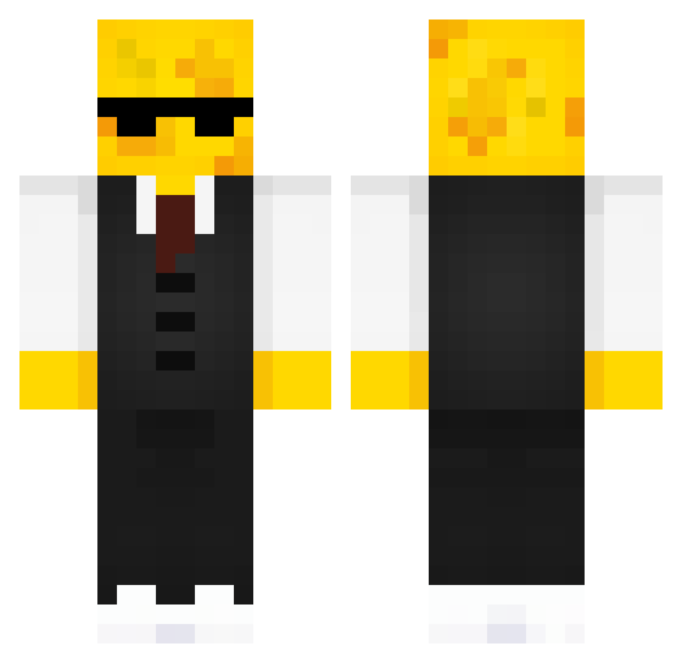 15_them Minecraft skin, front and back view