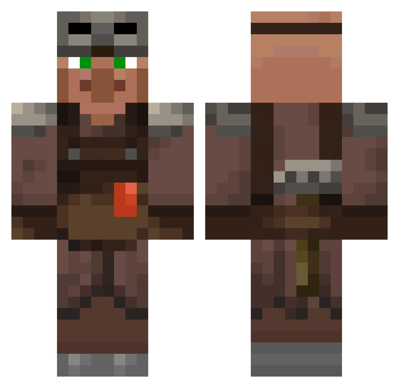 fritz_mold Minecraft skin, front and back view