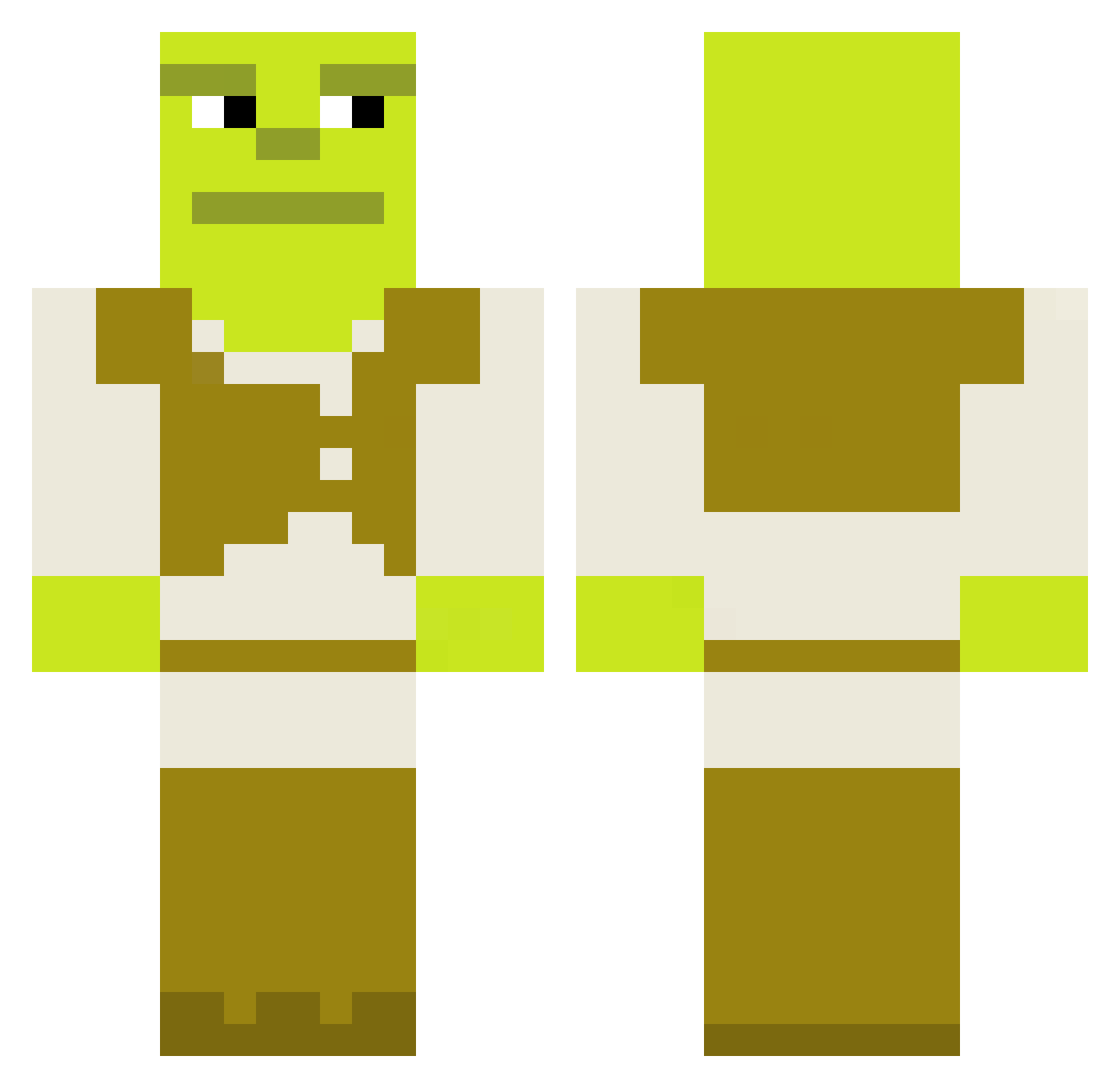 Tounadisney_ Minecraft skin, front and back view