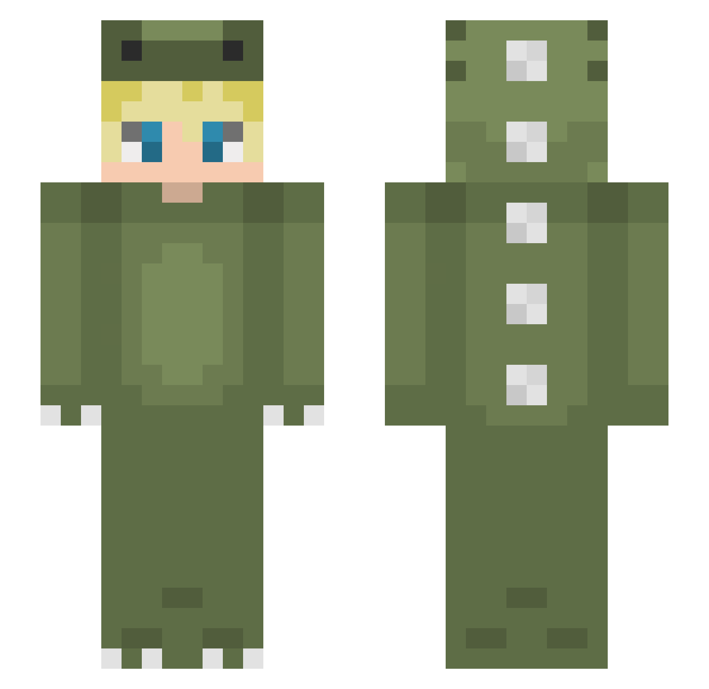 Ryanasaurus007 Minecraft skin, front and back view