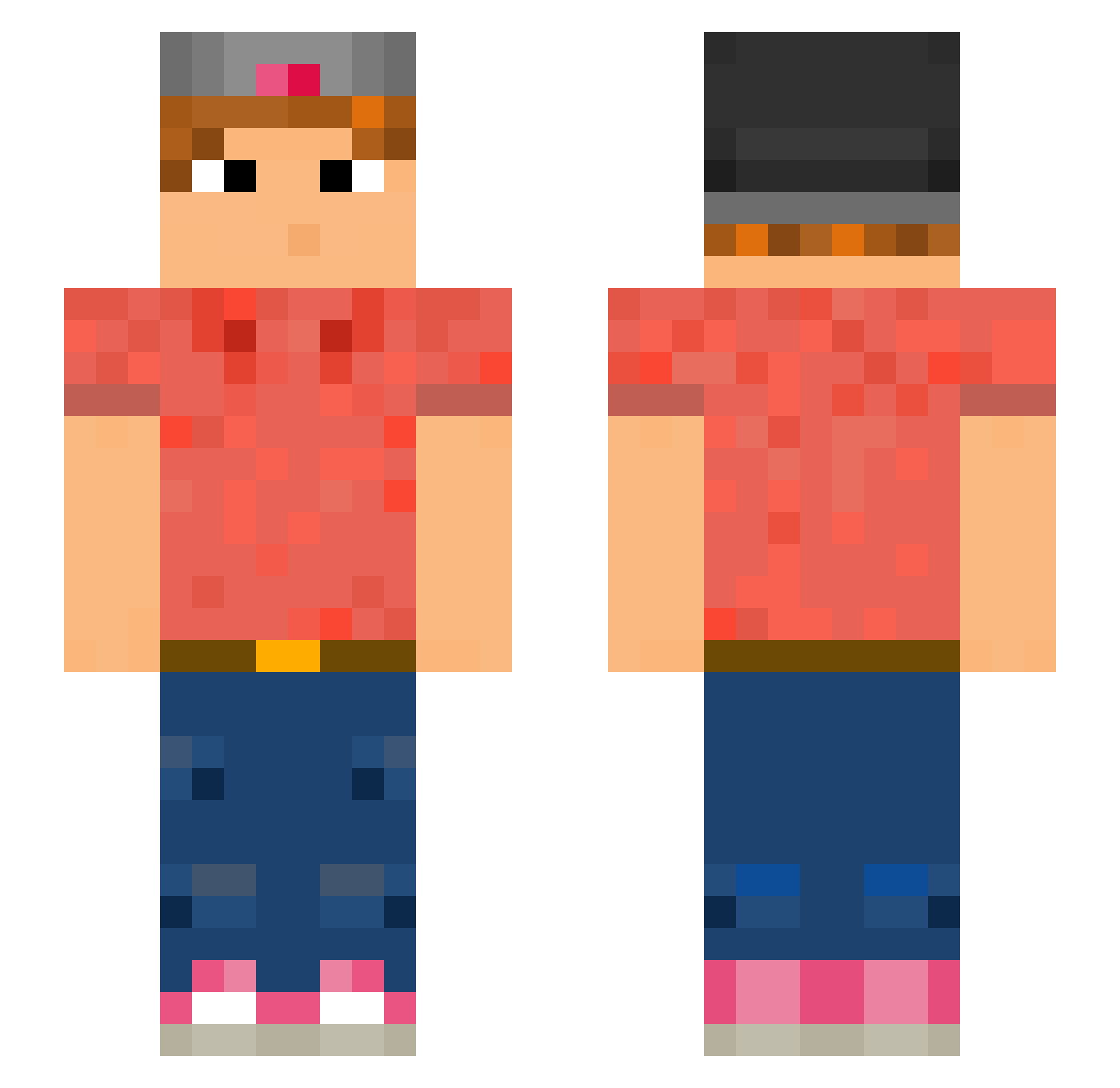 semao Minecraft skin, front and back view