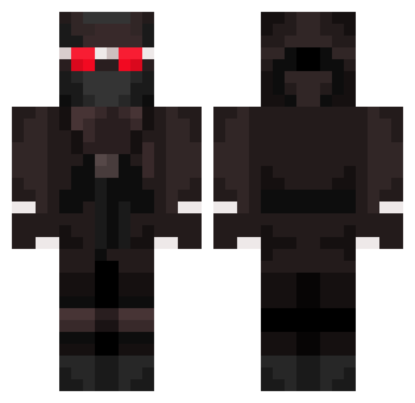 Lone_Hank Minecraft skin, front and back view