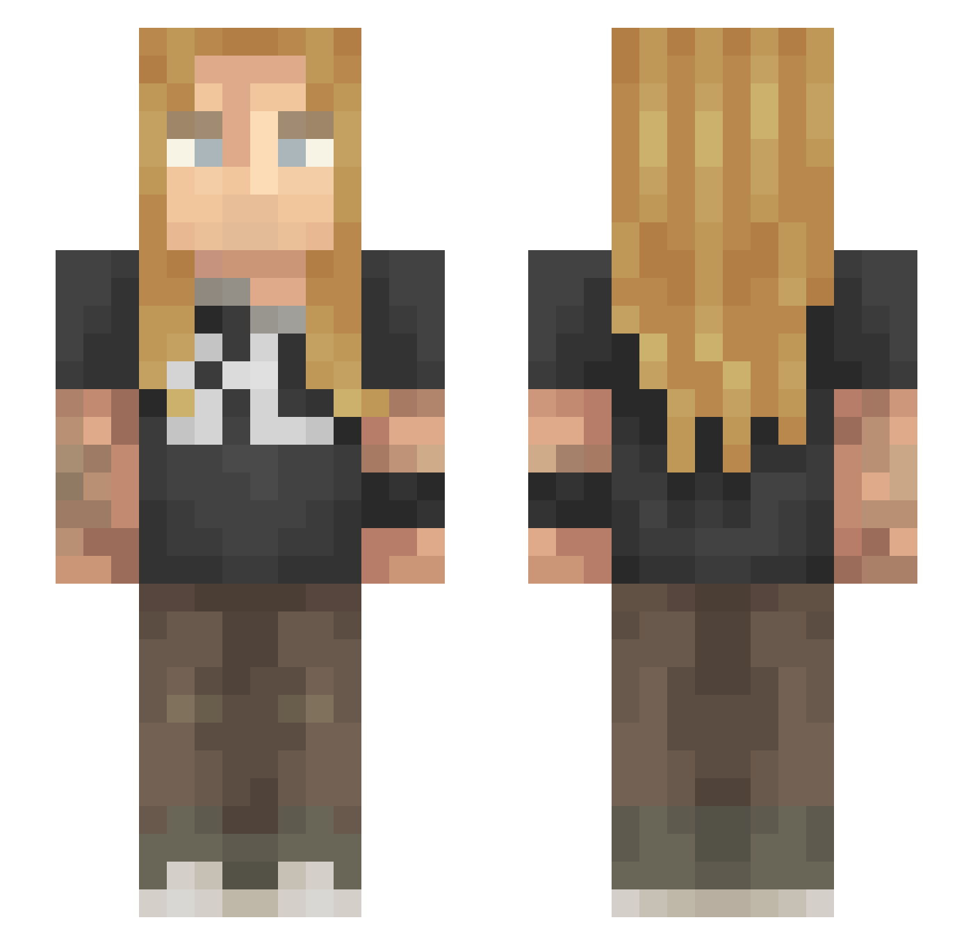 Haskubi16 Minecraft skin, front and back view