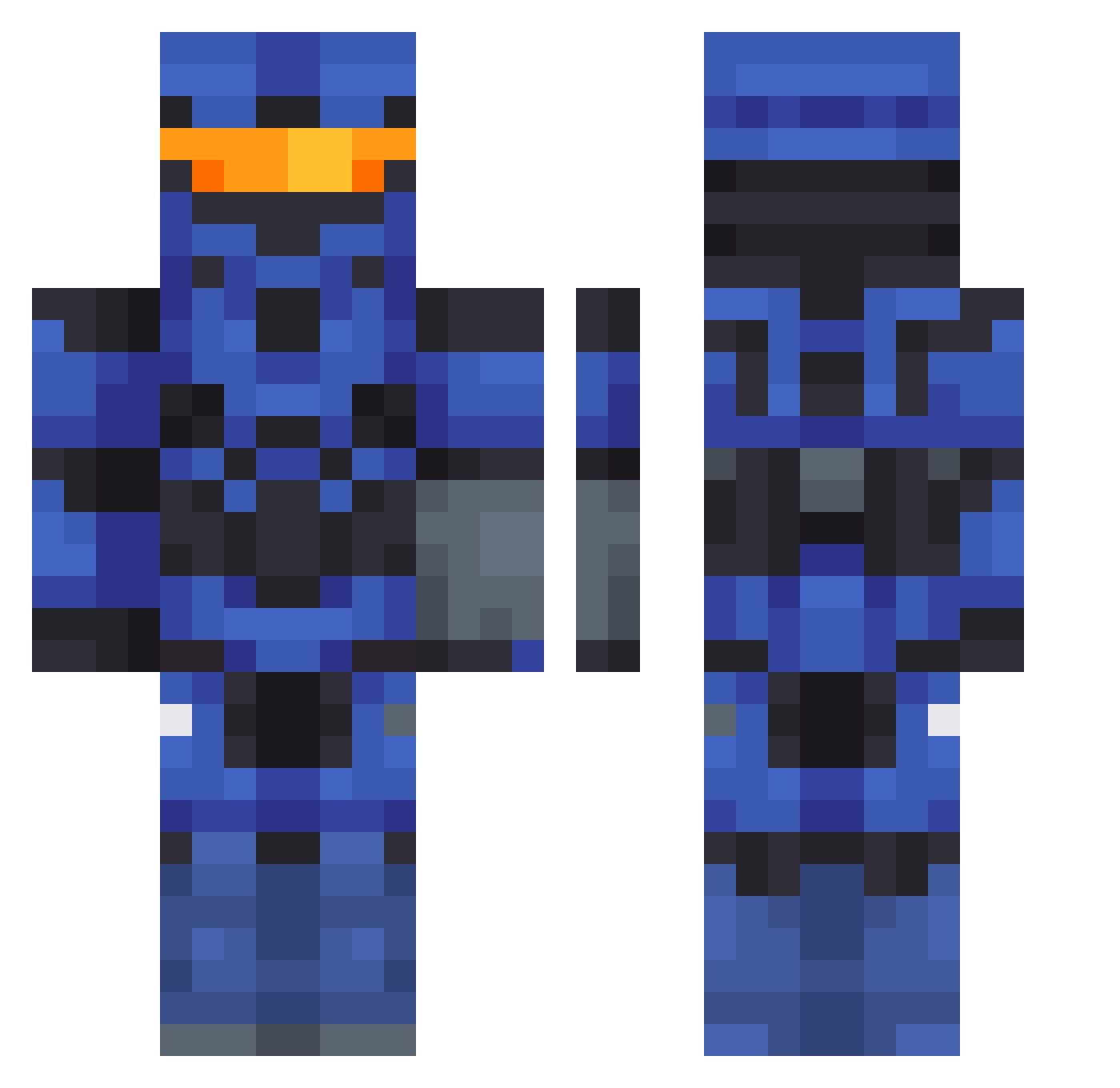 Ziomekpoziomee Minecraft skin, front and back view