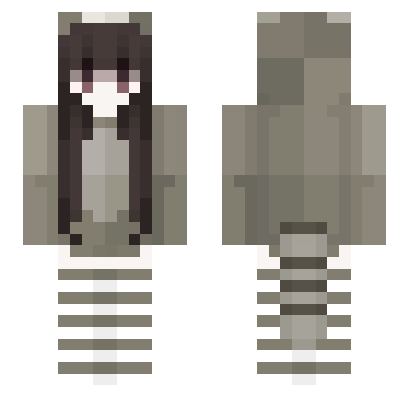 yogurtlu2 Minecraft skin, front and back view