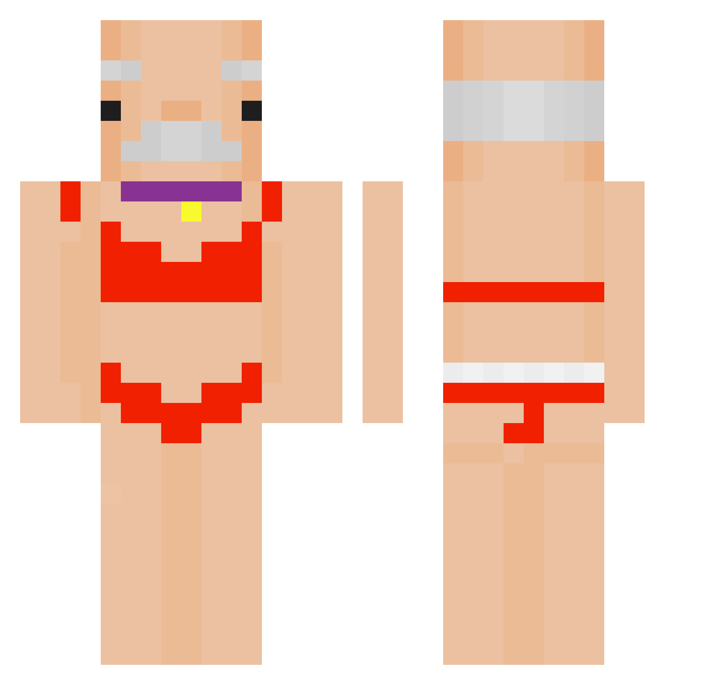 venancin Minecraft skin, front and back view