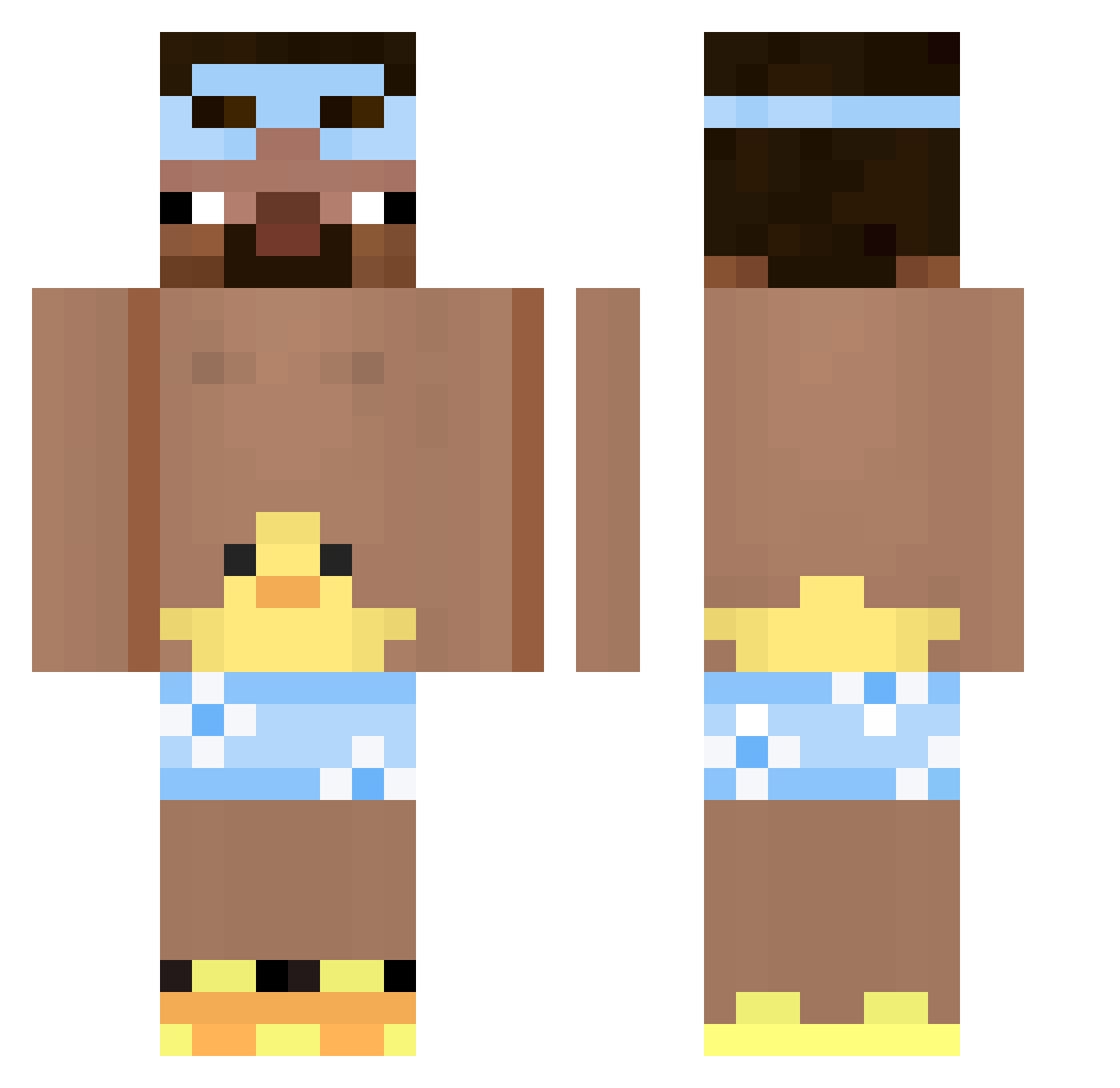 MrLipoon Minecraft skin, front and back view