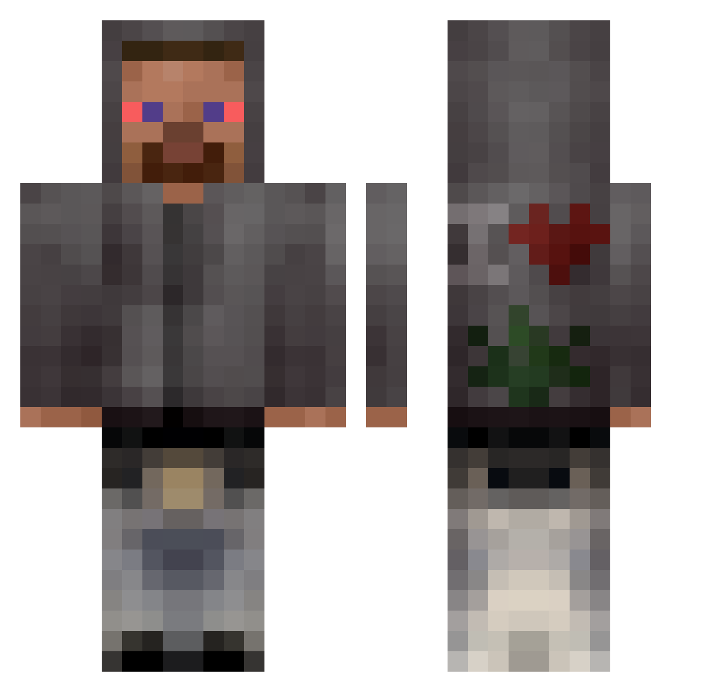 nexon_ytb Minecraft skin, front and back view