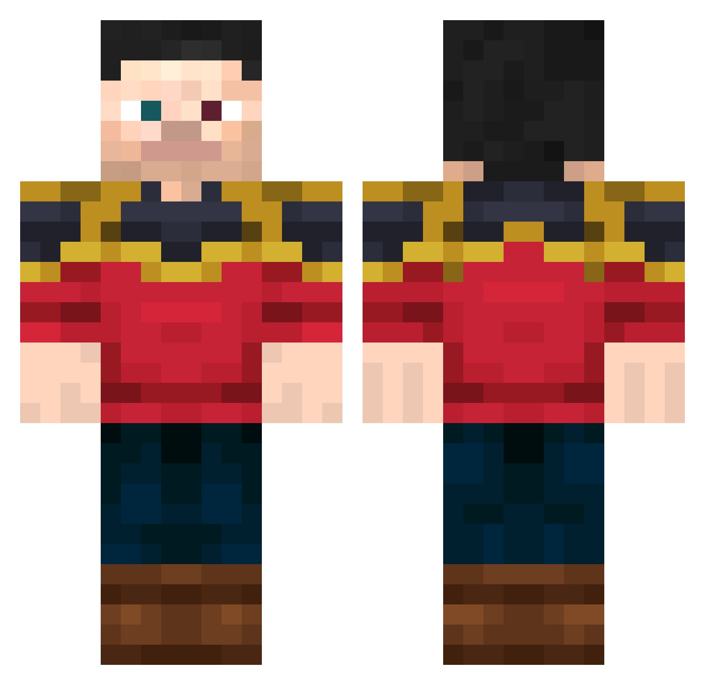 lastroy987 Minecraft skin, front and back view