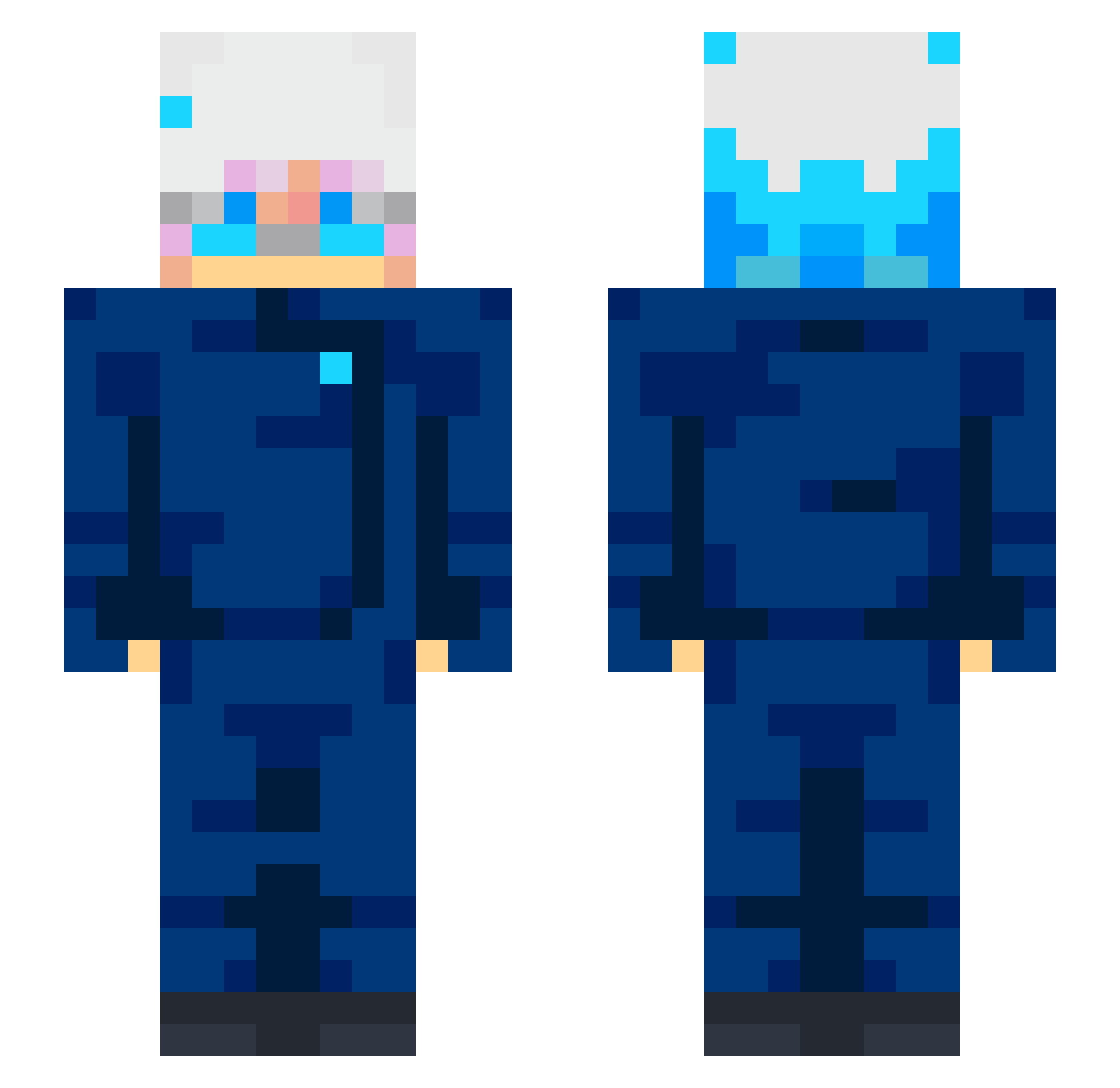 Gilad_T Minecraft skin, front and back view